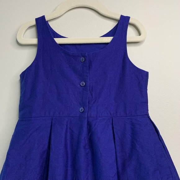 JANIE AND JACK Moonlight Garden Dress Girls 5 5T Navy Blue Cotton Floral Lined - Picture 4 of 12